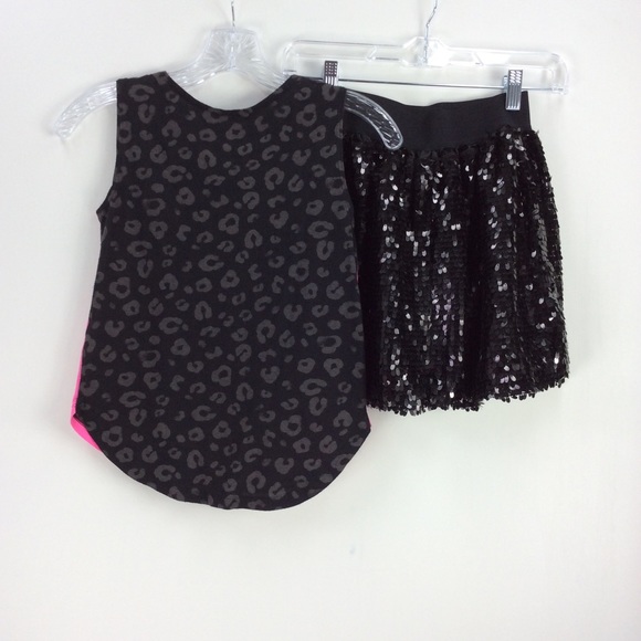 Sparkly panda sequin skirt tank set - Picture 2 of 6